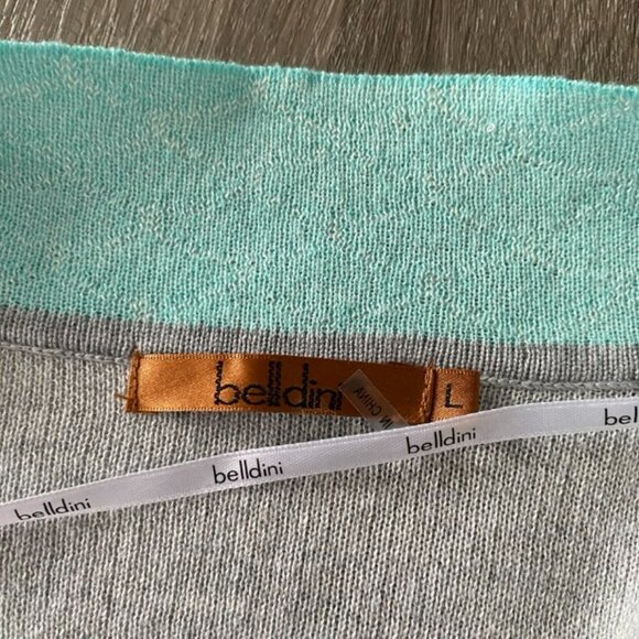 Belldini Short-sleeve Patchwork Knit Kimono Cardigan Large - Picture 9 of 11